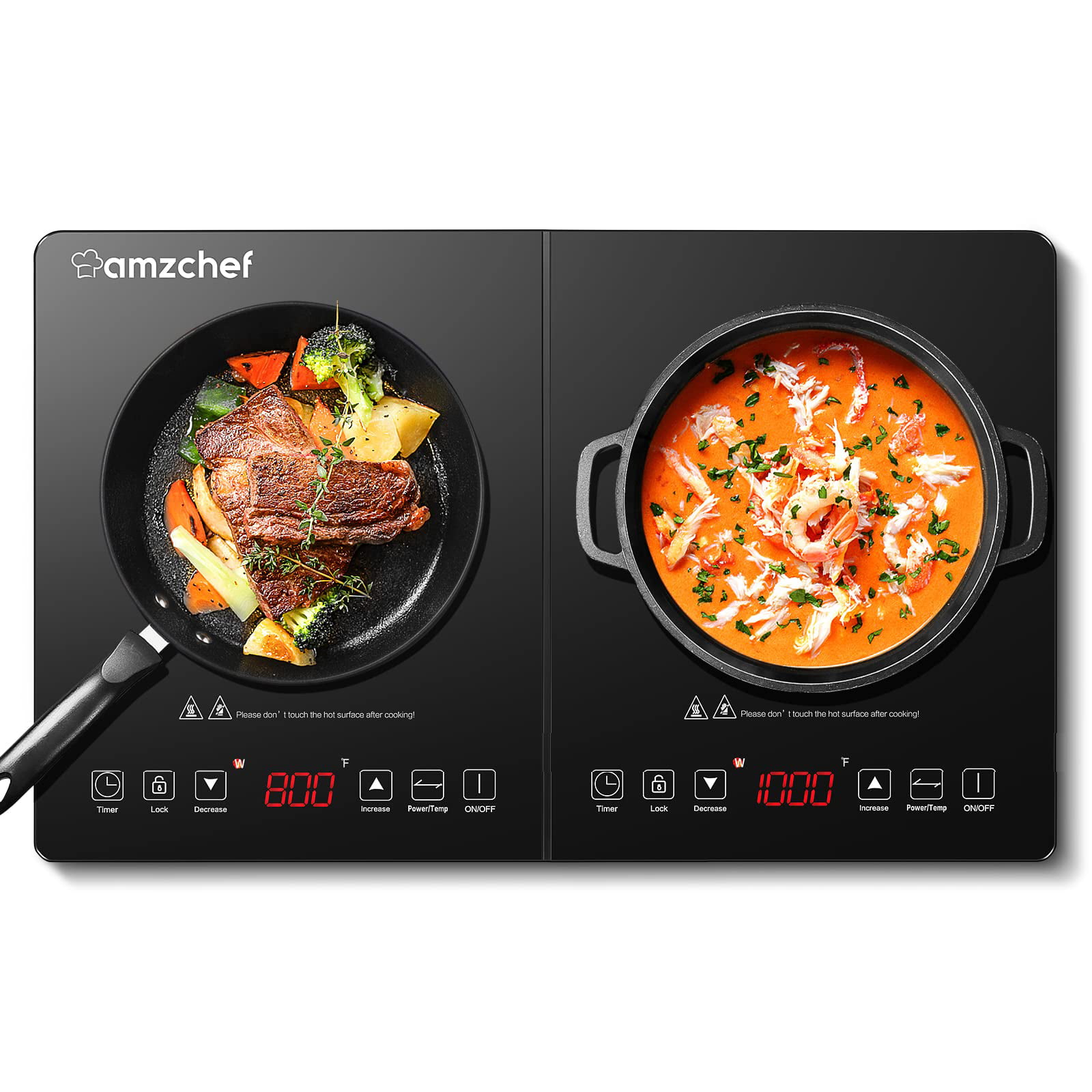 Portable Induction Cooktop AMZCHEF Induction Burner Cooker With