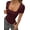 Burgundy, variant on Square Neck Short Sleeve Bodysuits for Women Fitted Tops,Size S-XXL