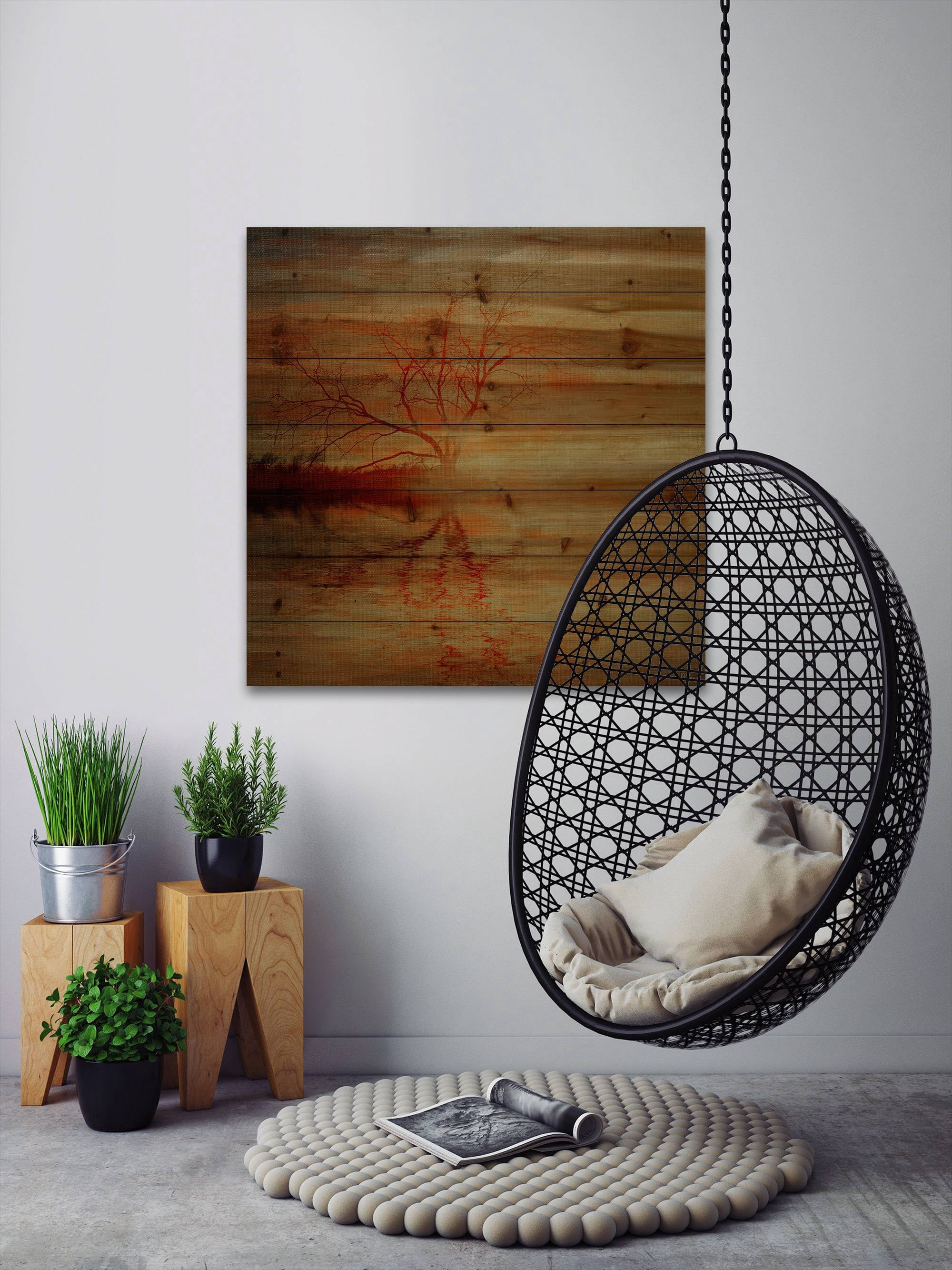 Parvez Taj Amazing Sunset Pinewood Wall Art