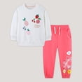 thumbnail image 2 of NIEWTR 2Pcs Toddler Baby Girl Clothes Contrast Color Long Sleeve Pullover Sweatshirt Tops+Jogger Pants Fall Winter Outfits for 0 6 12 18 24 M 1t 2t 3t 4t 5t 6t Dailywear Set,2-3 Years, 2 of 7