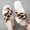 Ivory, variant on Women's Fluffy Slippers, Plush Slippers, Home Slippers, Cross Leopard Print Slippers