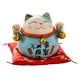 thumbnail image 2 of Hucha de porcelana con forma de gato de la suerte chino Maneki Neko, adorno kawaii de Feng Shui Porque, 2 of 9