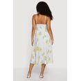 thumbnail image 3 of Women's Lemon Print Lace Up Sides Midi Dress, 3 of 3