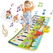 Piano tapis de danse pour enfant - Jouet d'éveil - Instrument de musique  pour enfant – Tapis musical – Jouet enfant (110 x 36 cm)