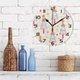 thumbnail image 3 of Cartoon Christmas Tree Wall Clock Round Vintage Silent Non Ticking Battery Operated Accurate Arabic Numerals Design for Home Kitchen Living Room Bedroom Inch, 3 of 5