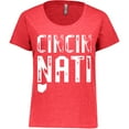 thumbnail image 3 of Inktastic Cincinnati, Ohio Distressed Font Women's Plus Size T-Shirt, 3 of 5