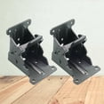 thumbnail image 2 of OUNONA 4pcs Self Locking Folding Hinge Metal Bracket for Kitchen Use and Laundry Room, 2 of 8