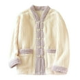 thumbnail image 2 of Bovxnpu Women's Winter Warm Pajama Cardigan Top Plushed Thick Flannel Warm Long-Sleeve Casual Loungewear Sleepwear, 2 of 8