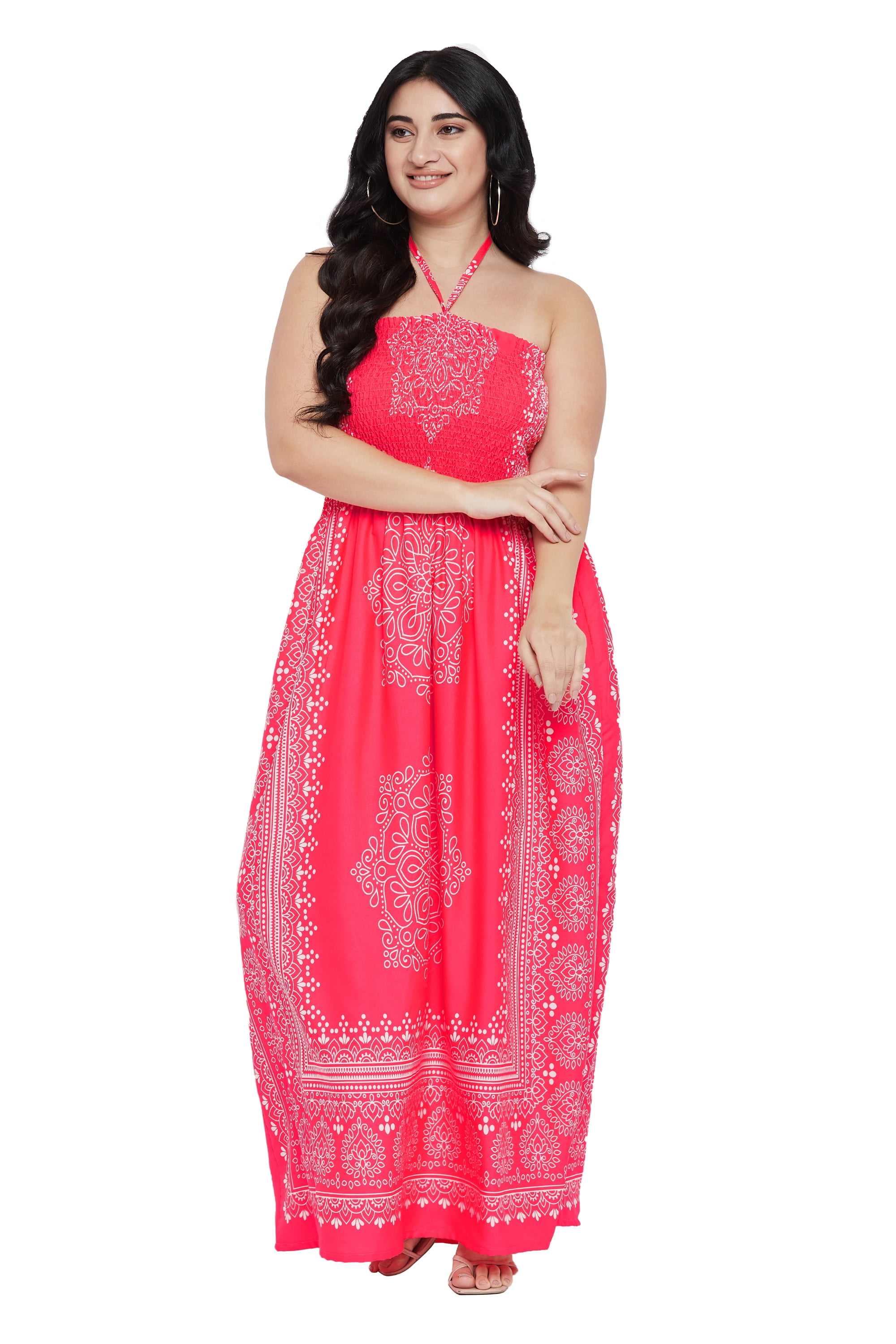 Oussum Women Long Tube Dress Sleeveless Summer Maxi Plus Size Dresses