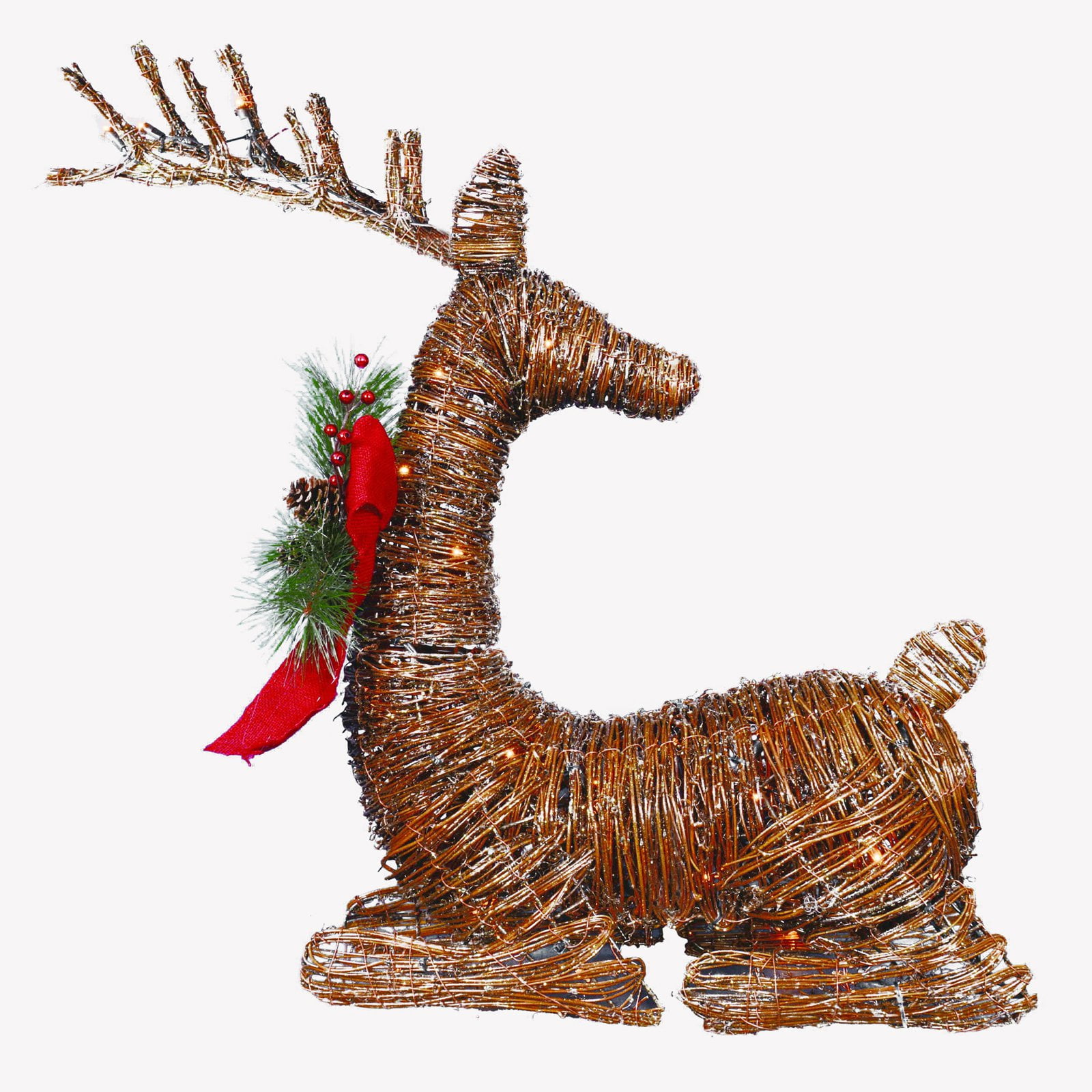 rattan light up deer