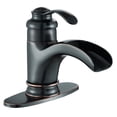 thumbnail image 2 of Oil Rubbed Bronze Bathroom Basin Faucet Waterfall Sink Vanity Mixer with Drain, 2 of 15