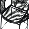 thumbnail image 4 of Christopher Knight Home Modern 28.5" Outdoor Faux Wicker Bar Stools, Metal Frame, Black, Set of 2, 4 of 9