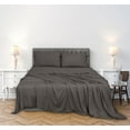 thumbnail image 3 of ROYALE LINENS 300 Thread Count 100% Long Staple Combed Cotton Sheet Set - 3 Piece Twin Bed Sheets - 1 Fitted, 1 Flat & Pillow case -Soft Cool & Crisp Sheet Set (Twin, Grey), 3 of 10