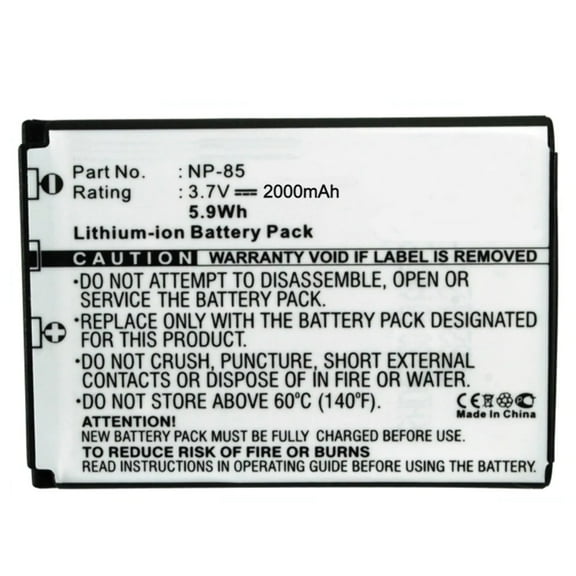 Batteries N Accessories BNA-WB-NP85 Digital Camera Battery - li-ion, 3.7V, 2000 mAh, Ultra High Capacity Battery - Replacement for Fuji NP-85 Battery