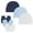 Navy; Sky blue; White, variant on American Trends Infant Hat and Mitten Set Beanie Bow Baby Caps Newborn Caps with No Scratch Mittens Set Light Pink & White & Gray & Black 0-6 Months