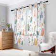 thumbnail image 2 of Yayeee Window Curtains Light Filtering 63"x42" Grommet Panel Pair Home Living Room Decor, Red Easter Eggs, 2 of 7