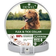TOOAD DEWEL Flea and Tick Collar for Dogs and Cats - 63cm - Adjustable and Waterproof