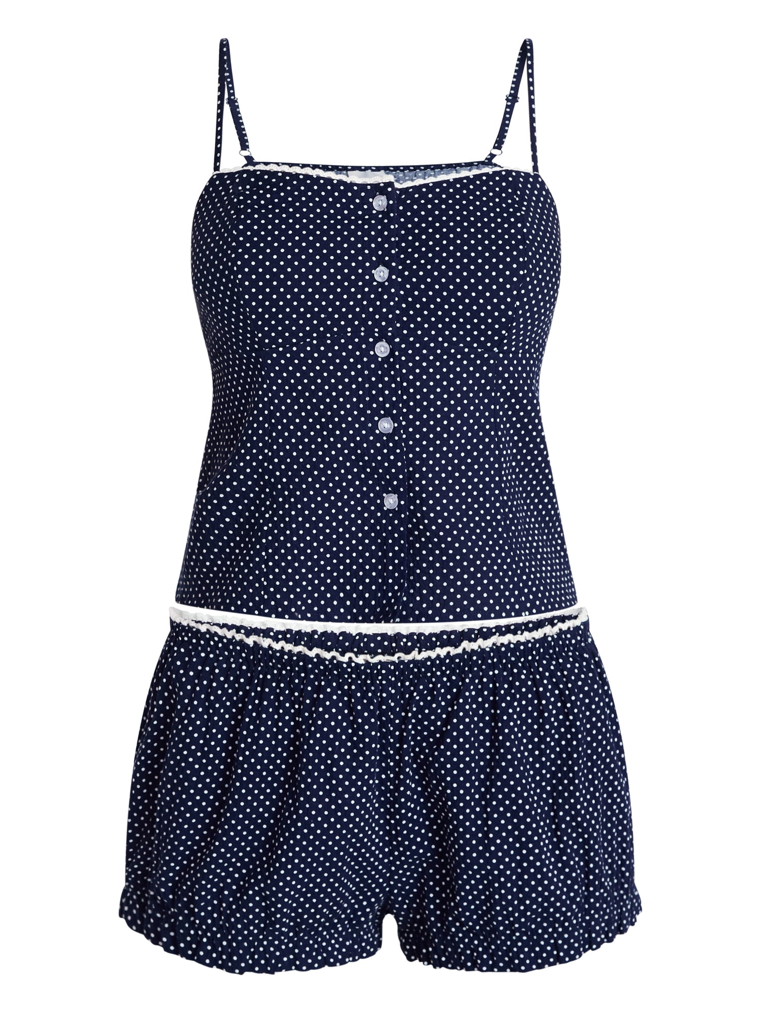 No Boundaries Cami Top and Bloomer Shorts Sleep Set, 2-Piece, Women's XS-XXL