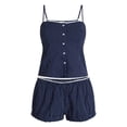 thumbnail image 5 of No Boundaries Cami Top and Bloomer Shorts Sleep Set, 2-Piece, Women's XS-XXL, 5 of 5