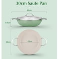 thumbnail image 2 of Koch Systeme CS 6QT Non-Stick Deep Frying Pan with Lid, Saute Pan with Aluminum Ceramic Coating, Dishwasher and Oven Safe, Green, 2 of 10