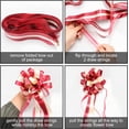 thumbnail image 3 of Set de regalo de 10 lazos grandes para decoración de coche, boda, nuevo hogar, fiesta, celebración, regalo (Beige rojo), 3 of 3