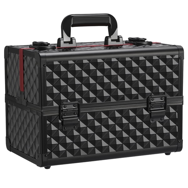 Professional Makeup Case Cosmetic Train Case,Black