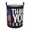 thumbnail image 1 of Fotbe Veterans Day2 Cesto de Ropa con Asas, Cesto Impermeable de Gran Capacidad, Bolsa de Lavado para Dormitorio, Cesto de Ropa con Ruedas y Asas-Medium, 1 of 6