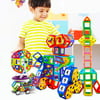 Outgeek 95 Pieces Magnetic Blocks Magnet Building Tiles Stack Set with Storage Box Early Childhood Educational Toys Building Blocks Toys Birthday Gift for Kids Boys Girls
