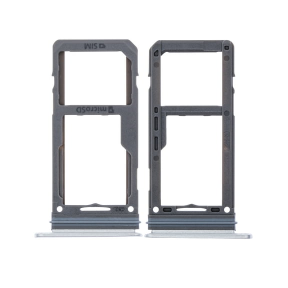Replacement Dual Sim Card Tray Compatible For Samsung Galaxy S8 / S8 Plus (Silver)