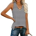 thumbnail image 2 of cfhntfmh Women's Striped Tank Tops 2025 Summer Spring Sleeveless Tank Trendy Casual V Neck Loose Basic Side Split Cami Tops, 2 of 7