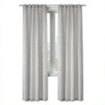 thumbnail image 2 of Davos Textered Jacquard Dual Header Curtain Panel 52" x 84" in Silver, 2 of 6