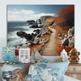 thumbnail image 2 of Designart "Path Along the Coast IV" Landscapes Metal Wall Art, 2 of 5