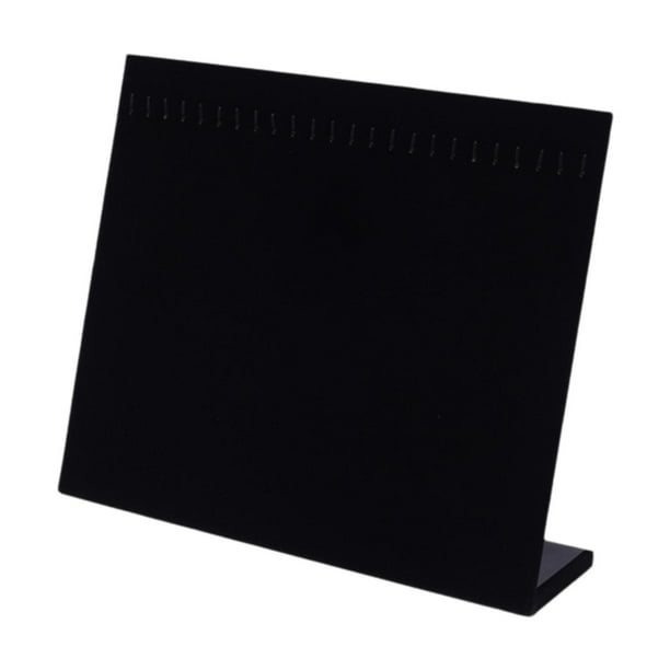 Vitrina para collares, cómoda independiente, portátil, ligera, de terciopelo Negro