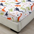 thumbnail image 4 of Juego de cama para niños pequeños URBONUR, ultrasuave, estampado de dinosaurios, gris, 4 of 8