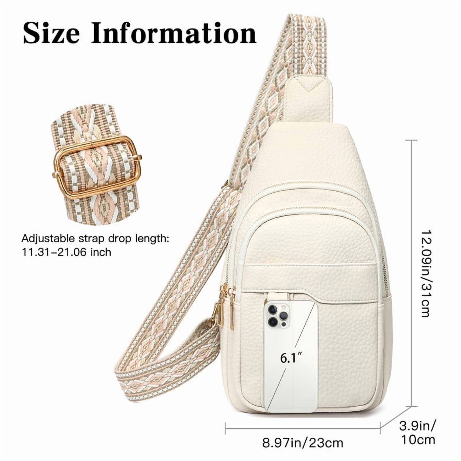 GAEKEAO Sling Bag for Women Crossbody Bags Fanny Pack Vegan Leather Chest Bag Travel Shoulder Belt Purse Backpack Gifts