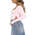 thumbnail image 4 of Solid Slit Crop Top Streetwear for Women, 4 of 6