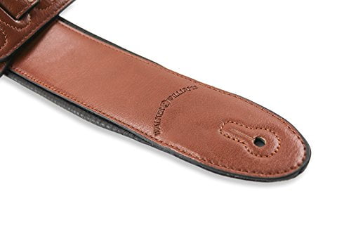 Walker /& Williams G-28 Chestnut Brown Guitar Strap Padded Glove Leather Back