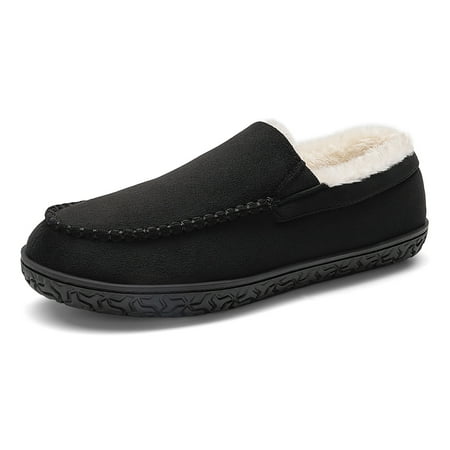 

Men s Moccasin Slippers Memory Foam Indoor/Outdoor Suede House Shoes Size US