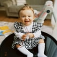 thumbnail image 2 of Infant Newborn Baby Girls Clothes Ruffle Romper Plaids Skirts Overalls Outfits Autumn Spring Sets White 3-6 Months, 2 of 9