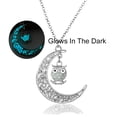 thumbnail image 5 of Owl Glow In Dark Pendant Chain Necklace for Women Green or Blue Ginger Lyne Collection, 5 of 5