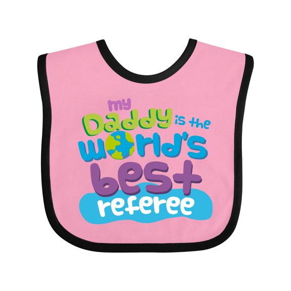 Inktastic Daddy Worlds Best Referee Boys or Girls Baby Bib