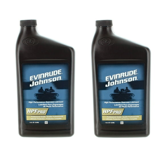 Evinrude Johnson/OMC New OEM HPF PRO Gearcase Lubricant 32oz. QTY 2, 0778755