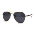 thumbnail image 1 of Mens Polarized Classic Air Force Pilot Officer Metal Sunglasses Gold Black, 1 of 4