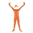 thumbnail image 2 of QUOTAY Boys Performance Baby Romper Jumpsuit Outfit with Face Opening for Childrens Stage Show and Dance Party Orange,5-6, 2 of 4