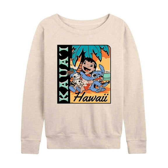 Disney - Lilo & Stitch - Lilo Stitch Kauai - Women's French Terry Pullover Long Sleeve Shirt