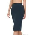 thumbnail image 1 of Zenana Women & Plus Premium Cotton Basic Bodycon Knee Length Midi Office Pencil Skirt, 1 of 3
