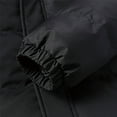 thumbnail image 7 of Womens Winter Fashion Coats Long Sleeved Solid Color Zipper Drawstring Hooded Black Outerwear Coats (M), 7 of 7