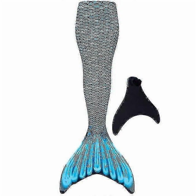 (blue-S)Adult Reinforced Mermaid Tail For Swimming, Monofin Included