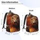thumbnail image 2 of Balery Cool Fire Lion Mochila Clásica Impresa Básica para Viaje, Mochila Escolar Resistente al Agua, Mochila de Lona con Correas Ajustables-Small, 2 of 5