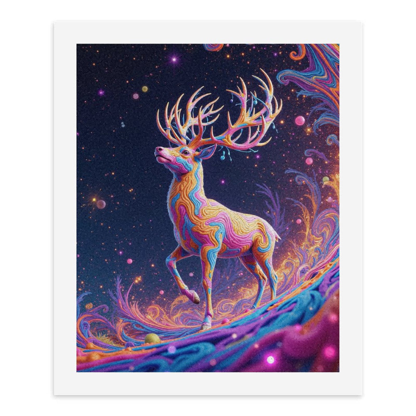 Paint By Numbers Kit for Adults Beginner - Colorful Celestial Deer Art DIY Canvas Painting Kits for Adults, Frameless Paint By Number for Adults for Home Wall Decor 16x20 Inch